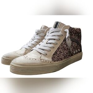 SHUSHOP Sneakers The Riley Pewter Glitter Size 7.5 Worn Once